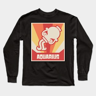 Aquarius – Vintage Astrology Sign Long Sleeve T-Shirt